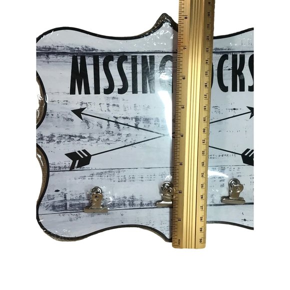 Socks Missing Socks Holder Sign Hanger Laundry Room Helper New In Plastic - Picture 3 of 4